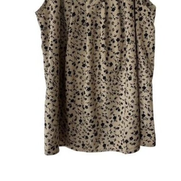 Tan and Black Floral Tank Top - Picture 2 of 4